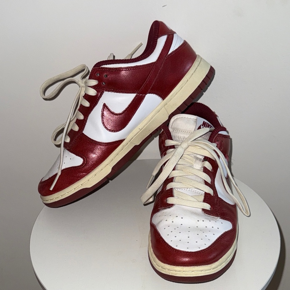 Nike Burgundy and White Dunks